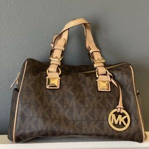 Brown with tan logo Michael Kors handbag